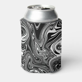 Rafraîchisseur Pour Canette Marbre Abstrait noir et blanc liquide