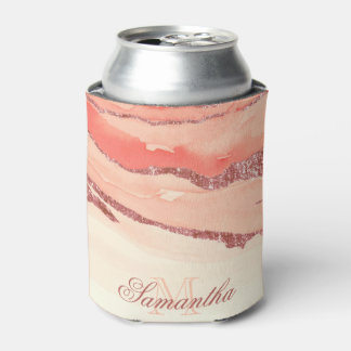 Rafraîchisseur Pour Canette Marbre et Parties scintillant or rose