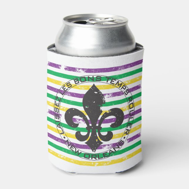 Rafraîchisseur Pour Canette Mardi Gras Fleur di Lis (Can devant)