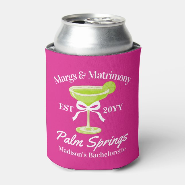 Rafraîchisseur Pour Canette Marges et Mariage Margaritas Bachelorette Party (Can devant)