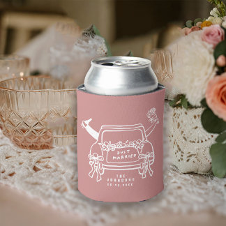 Rafraîchisseur Pour Canette Mariage adorable tout juste célébré Voiture Mauve