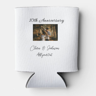 Rafraîchisseur Pour Canette Mariage Anniversaire ajouter nom année image texte