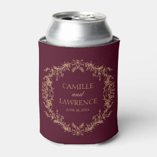 Rafraîchisseur Pour Canette Mariage cadre floral toile de Champagne Bourgogne