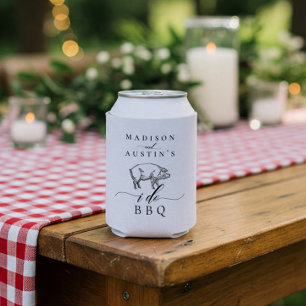 Rafraîchisseur Pour Canette Mariage Casual Vintage Rustique Cochon Je Fait BBQ