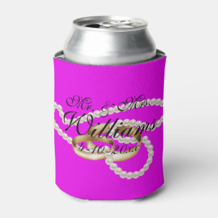 Rafraîchisseur Pour Canette Mariage Chic Perle & Anneaux Mr. Mme Cadeau de Mar