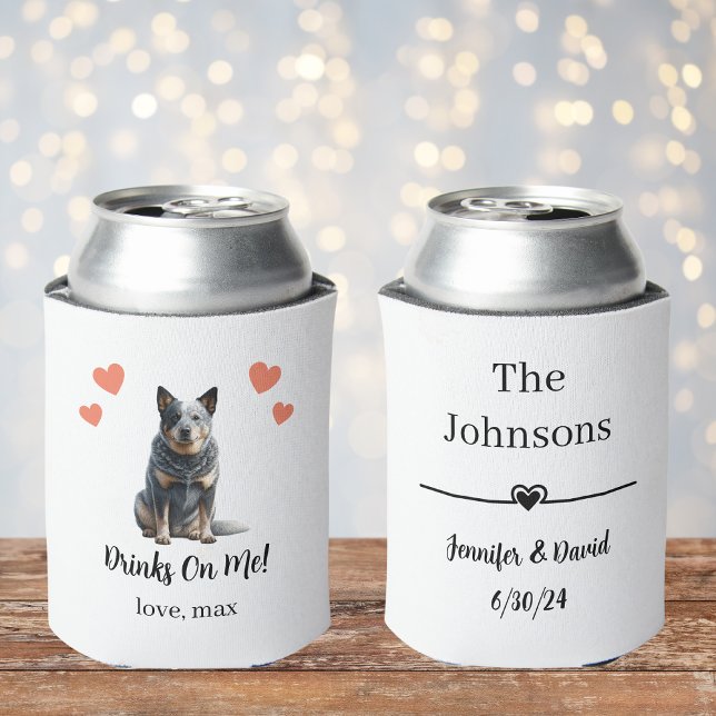 Rafraîchisseur Pour Canette Mariage de chien de bétail australien Can Cooler (Créateur téléchargé)