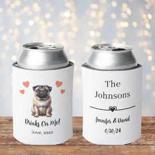 Rafraîchisseur Pour Canette Mariage de chien Pug Can Cooler