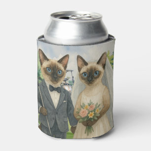 Rafraîchisseur Pour Canette Mariage de golf pour les amoureux de chats sur le 