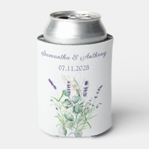 Rafraîchisseur Pour Canette Mariage des herbes d'aquarelle Lavender Eucalyptus