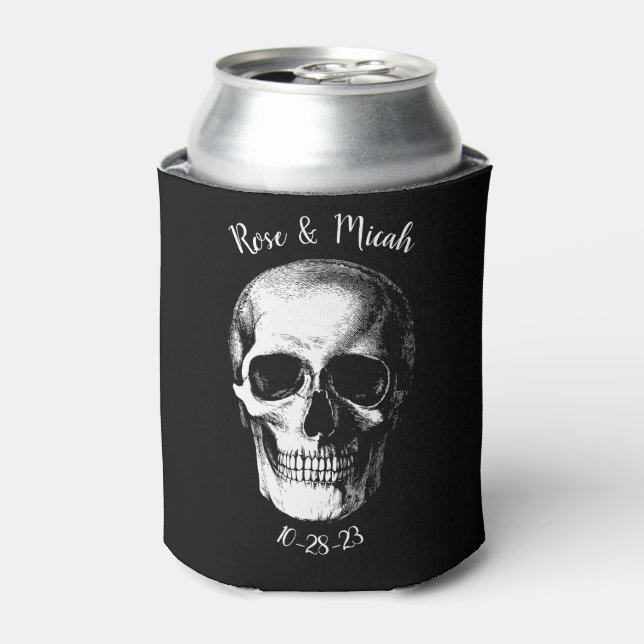 Rafraîchisseur Pour Canette Mariage d'Halloween gothique crâne (Can devant)