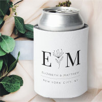 Mariage Élégant Chic Moderne Monogramme Foliage