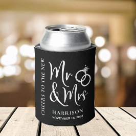 Rafraîchisseur Pour Canette Mariage Faveur Nouveau M. Mme Black