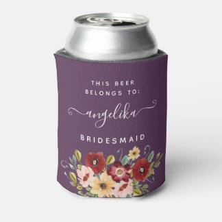 Rafraîchisseur Pour Canette Mariage floral avant et arrière personnalisé