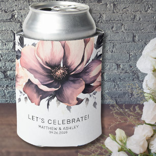 Rafraîchisseur Pour Canette Mariage Floral Rose Bohème Élégant Moderne