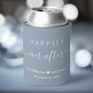 Rafraîchisseur Pour Canette Mariage Heureux Jamais après Dusty Blue