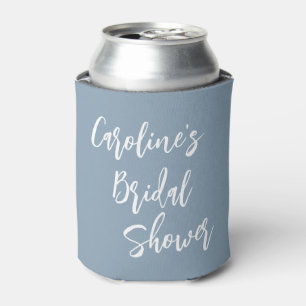 Rafraîchisseur Pour Canette Mariage Moderne Script Personnalisé Dusty Blue