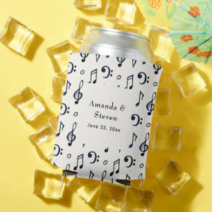 Rafraîchisseur Pour Canette Mariage Motif de notes musicales mignonnes