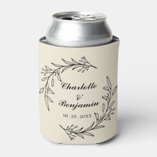 Rafraîchisseur Pour Canette Mariage personnalisé rustique (Can devant)