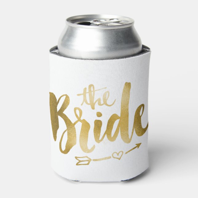 Rafraîchisseur Pour Canette Mariée - Faux Gold Foil (Can devant)