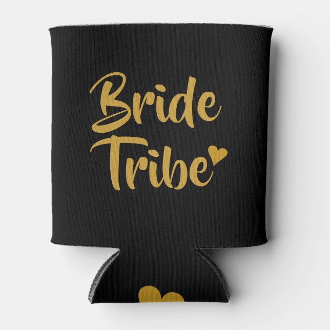 Rafraîchisseur Pour Canette Mariée Tribe Gold Heart (Devant)