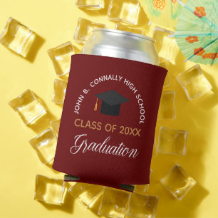 Rafraîchisseur Pour Canette Maroon Graduation Party Custom Keepsaké