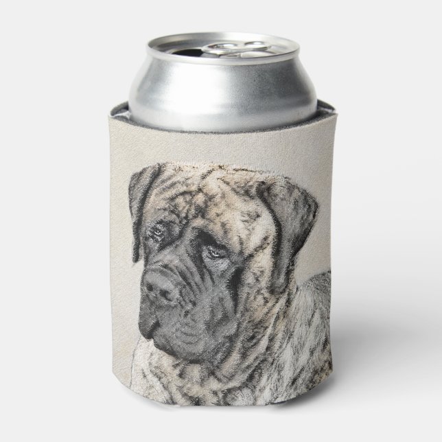 Rafraîchisseur Pour Canette Mastiff anglais (Brindle) Peinture - Chien Art (Can devant)