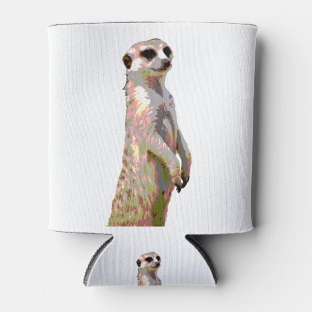 Rafraîchisseur Pour Canette Meerkat - Style Pop Art & Posterisé (Devant)