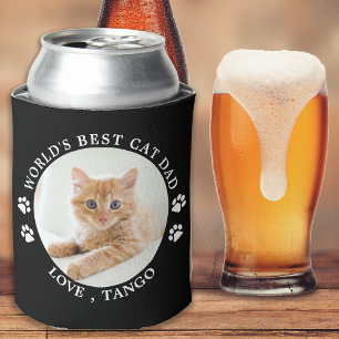 Rafraîchisseur Pour Canette Meilleur Chat Papa Personnalisé Cute Pet Photo