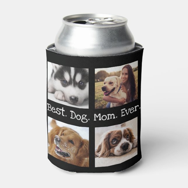 Rafraîchisseur Pour Canette Meilleur Chien Maman Jamais Animal Photo Personnal (Can devant)