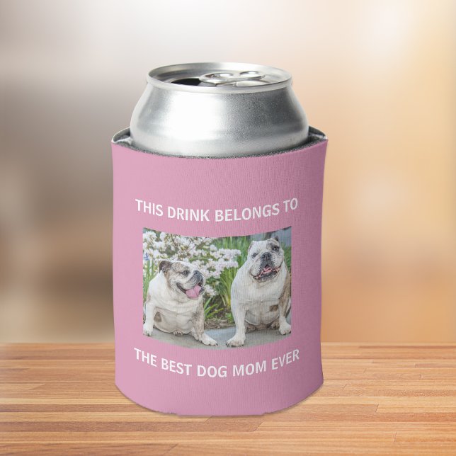 Rafraîchisseur Pour Canette Meilleur Chien Maman Jamais Personnalisé Photo Ros (Créateur téléchargé)