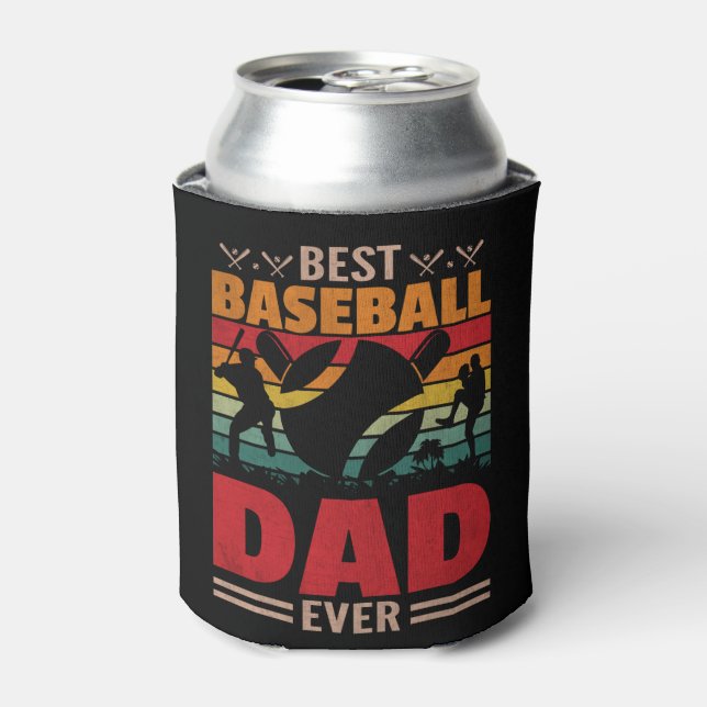 Rafraîchisseur Pour Canette Meilleur papa de baseball (Can devant)