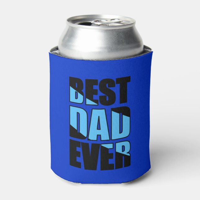 Rafraîchisseur Pour Canette Meilleur papa jamais bleu (Can devant)