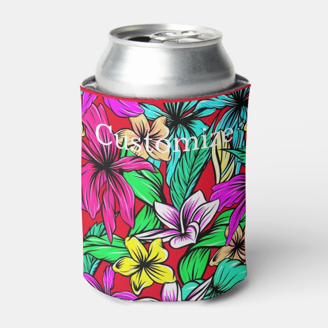 Rafraîchisseur Pour Canette Mélange de fleurs tropicales Thunder_Cove (Can devant)