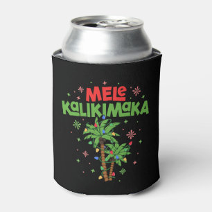 Rafraîchisseur Pour Canette Mele Kalikimaka Hawaiian Christmas Palm Tree Light