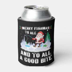 Rafraîchisseur Pour Canette Merry Fishmas Funny Pêcheur de poisson Xmas