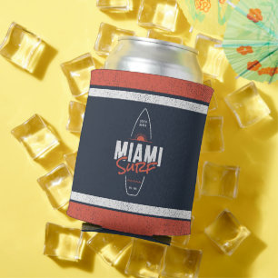 Rafraîchisseur Pour Canette Miami Surf – Conception de planche de surf vintage