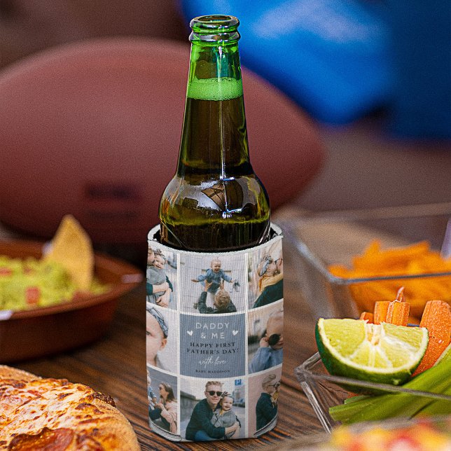 Rafraîchisseur Pour Canette Mignon 'Papa & Moi' Photo Collage 1er Père's (Créateur téléchargé)