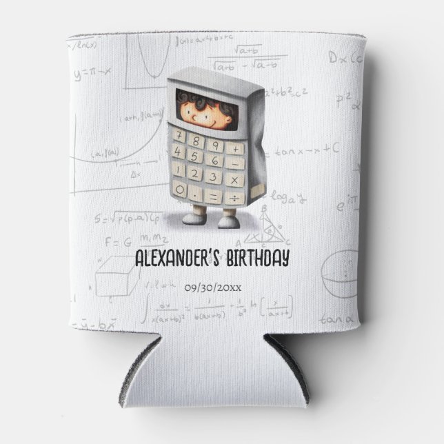 Rafraîchisseur Pour Canette Mignonne équations Mathématiques Anniversaire Favo (Devant)
