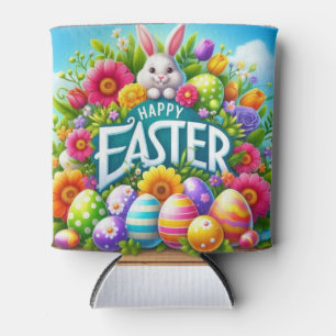 Rafraîchisseur Pour Canette Mignonne lapin de printemps/Pâques avec oeuf
