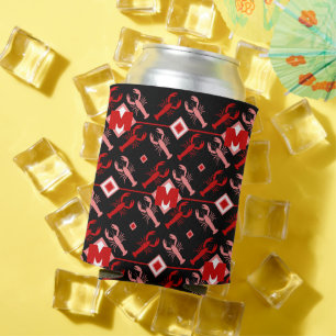 Rafraîchisseur Pour Canette Mignonne saison Monogramme et homard Nautique sur
