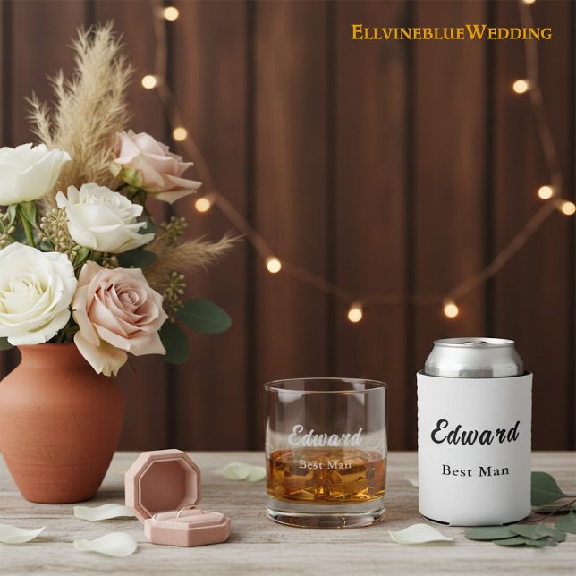 Rafraîchisseur Pour Canette Minimalist Best Man Wedding Practical Gift (Créateur téléchargé)