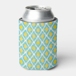 Rafraîchisseur Pour Canette Mode jaune bleue d'ikat tribal moderne