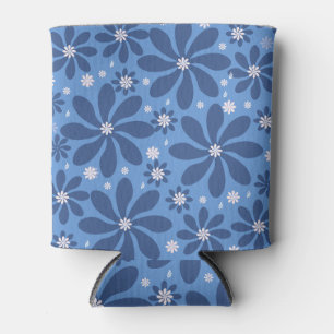 Rafraîchisseur Pour Canette Modèle Floral Bleu - Accès Élégant