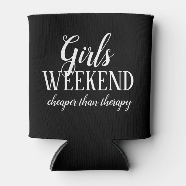 Rafraîchisseur Pour Canette Moins cher que Thérapie Filles Weekend Coozie (Devant)