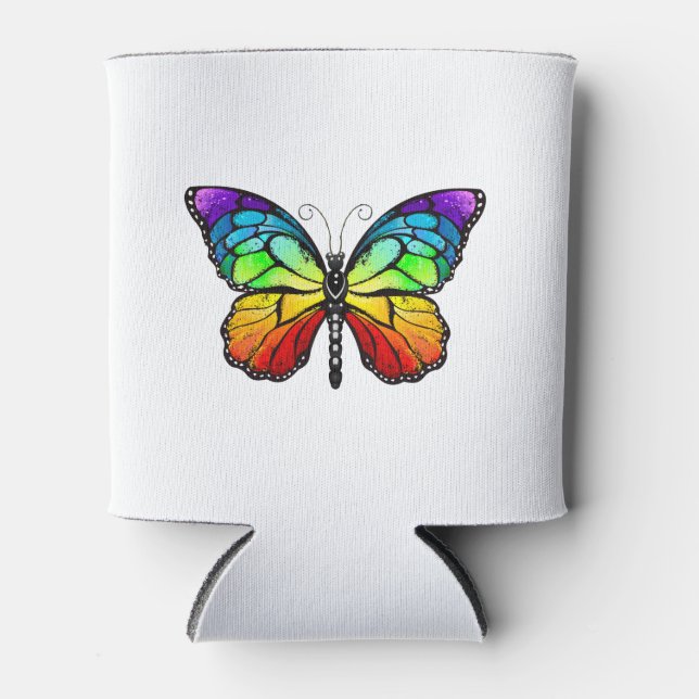 Rafraîchisseur Pour Canette Monarque papillon arc-en-ciel (Devant)