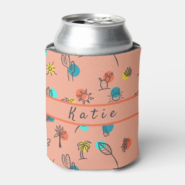 Rafraîchisseur Pour Canette Monogram Palm Springs thème Motif d'été (Can devant)