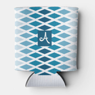 Rafraîchisseur Pour Canette Monogramme bleu d'Ombre de diamant