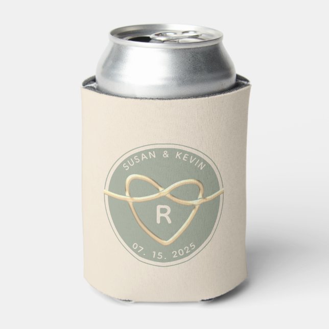 Rafraîchisseur Pour Canette Monogramme Mariage moderne (Can devant)