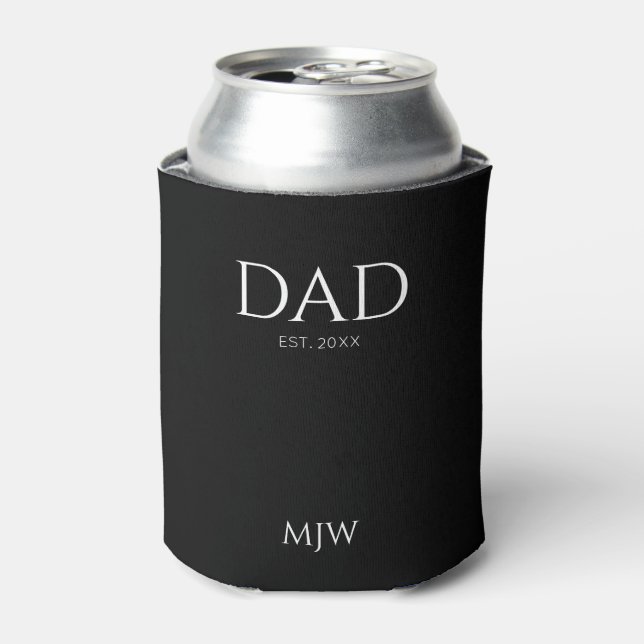 Rafraîchisseur Pour Canette Monogramme Papa Est Moderne Noir (Can devant)