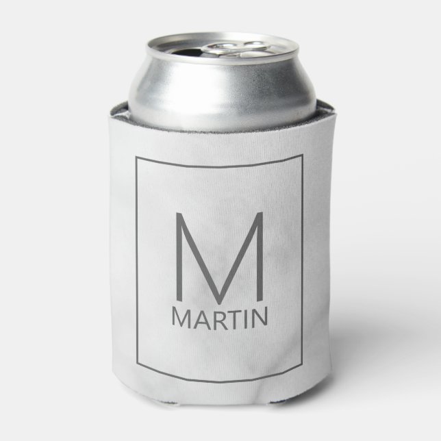 Rafraîchisseur Pour Canette Monogramme personnalisé moderne et nom Can Cooler (Can devant)